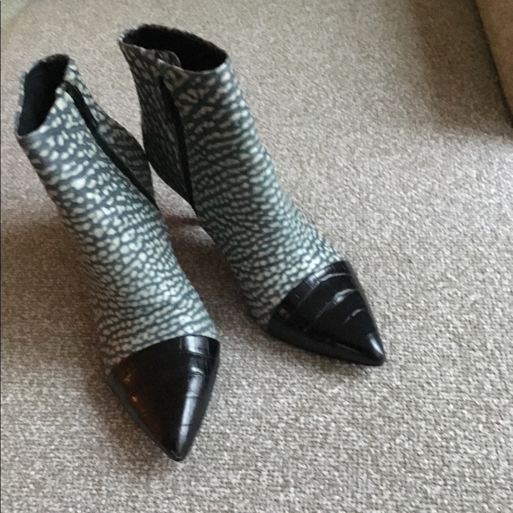 3.1 Phillip Lim black and gray ankle boot